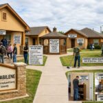 Residents gather outside 180 House Abilene, a sober living community with shared housing, peer support, and structured recovery programs.