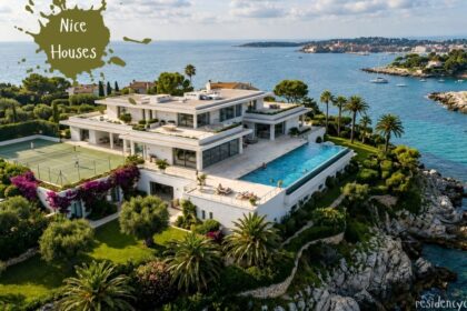 Luxury seafront villa with an infinity pool, tennis court, and stunning Mediterranean coastline views.