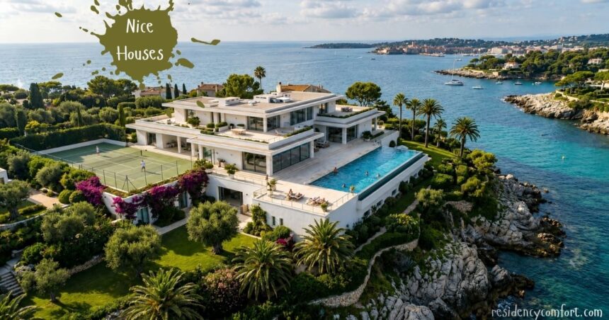 Luxury seafront villa with an infinity pool, tennis court, and stunning Mediterranean coastline views.