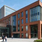 The Seacole Building Birmingham exterior with a modern campus entrance and contemporary architecture.