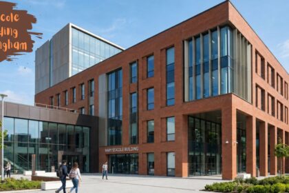 The Seacole Building Birmingham exterior with a modern campus entrance and contemporary architecture.