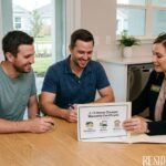 2-10 home owners warranty certificate being discussed with new homeowners at a kitchen table.