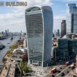 20 Fenchurch Building, known as the Walkie Talkie, overlooking the River Thames and London skyline.